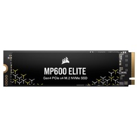 Corsair MP600 ELITE 2TB PCIe Gen4 x4 NVMe 1.4 M.2 SSD, M.2 2280, PCIe 4.0, 7000 MB/s read, 6500 MB/s write, 3D TLC NAND, Windows/Mac compatible