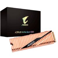 Gigabyte AORUS M.2 PCIe NVMe Gen4 SSD 1TB - 5000/4400 MB/s 750K/700K IOPS 3D NAND TLC 1.77 Mil MTBF 5yrs Wty TRIM SMART Wear Leveling Over Provision
