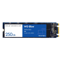 Leader Western Digital WD Blue 250GB M.2 SATA SSD 560R/525W MB/s 95K/81K IOPS 100TBW 1.75M hrs MTTF 3D NAND 7mm - OEM Packaging