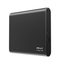 PNY Pro Elite 500GB External Portable SSD 890MB/s 900MB/s R/W USB 3.1 Gen 2 USB-C USB-A Sleek Compact for PC MAC PS4 PS5 Xbox One Android iPad Pro