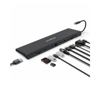 Simplecom CHN622 USB-C 12-in-1 Multiport Docking Station Laptop Stand Dual HDMI + VGA Triple Display Gigabit LAN