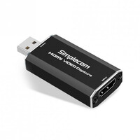 Simplecom DA315 HDMI to USB 2.0 Video Capture Card Full HD 1080p for Live Streaming Recording - Elgato, Atomos Connect