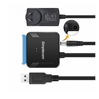 Simplecom SA236 USB 3.0 to SATA Adapter Cable Converter with Power Supply for 2.5' & 3.5' HDD SSD