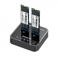 Simplecom SD550 USB 3.2 Gen2 to Dual Bay NVMe M.2 SSD Docking Station Duplicator Offline Clone