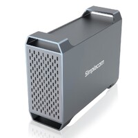 Simplecom SE482 SuperSpeed USB Dual Bay 3.5' SATA Hard Drive RAID Enclosure USB-C RAID 0/1, JBOD