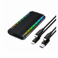 Simplecom SE525 NVMe / SATA M.2 SSD USB-C Enclosure with RGB Light USB 3.2 Gen 2 10Gbps