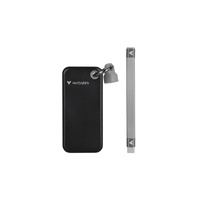 Verbatim 1TB Pocket SSD USB 3.2 Gen 2 1TB Black Grey. Convenient Keyring cable holder. Compact, Rugged. Ultra Lightweight Performance 58g