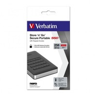 Verbatim USB 3.1 Store'n'Go Secure SSD w/Keypad Access 256GB - Black