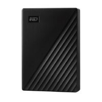 Western Digital My Passport 1TB USB 3.0 2.5' Portable External Hard Drive - 256-bit AES Encryption Slim Light Durable Shock Proof Black Plug & Play