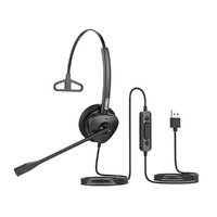 Fanvil HT301-U USB Mono Headset - OverThe Head Design, Suit For Small Office, Home Office (SOHO) Or Call Center Staff - USB Connection