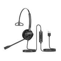 Fanvil HT301-U USB Mono Headset - OverThe Head Design, Suit For Small Office, Home Office (SOHO) Or Call Center Staff - USB Connection