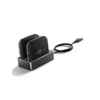 Yealink CPW65-PKG,  2x CPW65 Wireless Microphones, WDD60 Dect Dongle, 1.8m USB cable, 5V/2A Power Adapter,  Charger Cradle, for use with MTR Solutions