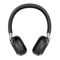 Yealink BH76 Teams Certified Bluetooth Wireless Stereo Headset, Black, ANC, USB-A, Rectractable Microphone, 35 hours battey life