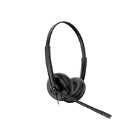 Yealink TEAMS-UH34SE-D Teams Certified Wideband Noise Cancelling Headset, USB and 3.5mm Jack, Leather Ear Piece, Controller with Teams Button, Stereo