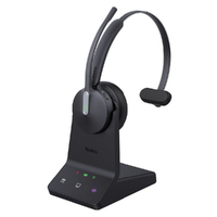 Yealink WH64 Mono Teams DECT Wireless Headset, DECT & Bluetooth Wireless Technology, 3-Mic Noise Cancellation, Charging Stands, Carrying Bag