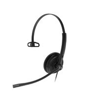 Yealink YHS34 Mono Wideband Noise-Canceling Headset, Monaural Ear, RJ9, QD Cord, Leather Ear Piece, Hearing Protection