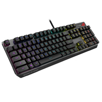 ASUS XA05 ROG STRIX SCOPE RX/RD RED RX Optical Gaming Keyboard for FPS, RGB, USB 2.0 Passthrough, Alloy Top, Stealth Key,
