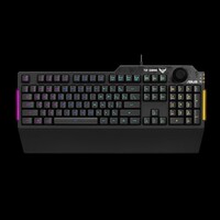 ASUS RA04 TUF GAMING K1 RGB Keyboard, Volume Knob, 19 Key Rollover, Spill Resistance, Programmable Keys