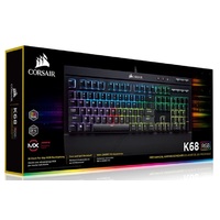Corsair K68 RGB IP32 Dust and Water Spill Resistant. Mechanical Gaming Keyboard, Backlit RGB LED, Cherry MX Red,