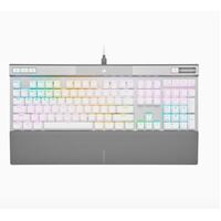 CORSAIR K70 RGB PRO OPX Optical-Mechanical Gaming Keyboard, Backlit RGB LED, CORSAIR OPX, White, White PBT Keycaps.