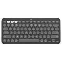 Logitech PEBBLE KEYS 2 K380S Slim, minimalist Bluetooth Wireless Keyboard with customizable keys (Graphite)