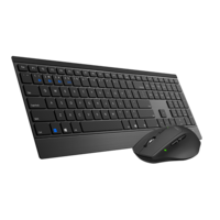 RAPOO 9500M Bluetooth & 2.4G Wireless Keyboard Mouse Combo Black- Multi-Device connection - Adjustable1600DPI 4.5mm Ultra-Slim. 12 Months Battery Life