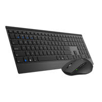 RAPOO 9500M Bluetooth & 2.4G Wireless Multi-mode Keyboard Mouse Combo Black - 1300DPI 4.5mm Ultra-Slim