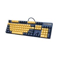 RAPOO V500 Pro Backlit Mechanical Gaming Keyboard - Spill Resistant, Metal Cover, Ideal for Entry Level Gamers--Yellow Blue