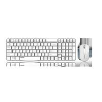 RAPOO X1800S 2.4GHz Wireless Optical Keyboard Mouse Combo Black - 1000DPI Nano Receiver 12m Battery (White) By Order