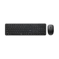 RAPOO Wireless Optical Mouse & Keyboard Black -2.4G Connection, 10M Range, Spill-Resistant, Retro Style Round Key, 1000DPI  Black
