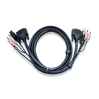 Aten KVM Cable 1.8m with DVI-I (Single Link), USB & Audio to DVI-I (Single Link), USB & Audio (LS)