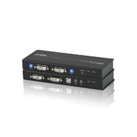 Aten DVI Dual View KVM Extender with Audio, RS232, EDID mode support, Sun/Mac KB/MS support