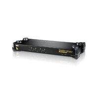 Aten Desktop KVM Switch 4 Port Single Display VGA, Selection Via Front Panel, Cables Not Included, Rack Mountable, Cascadable Up To 64 Computers