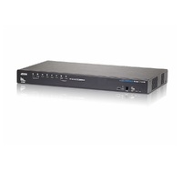 Aten Desktop KVM Switch 8 Port Single Display HDMI w/ Audio, 2x Custom KVM Cables Included, Cascadable Up to 512 Computers via 3 Levels, Multi Display