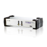 Aten Desktop KVMP Switch 2 Port Dual Display VGA w/ audio, 2x Custom KVM Cables Included, 2x USB Port, Selection Via Front Panel