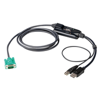 Aten DisplayPort Console Converter, connects an Aten SPHD (VGA KVM) interface switch to a DisplayPort and USB PC, up to 1920 x 1080 @ 60 Hz, compliant