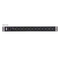 Aten 12-Port 10A Power Distriubiton Unit - Basic PDU, 1U Rackmount Design 12x C13 AC Outputs, Overload protection (PE0112G)