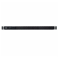 Aten 0U Basic PDU with Surge Protection, 16x IEC Sockets, 10A Max, 100-240VAC, 50-60HZ, Overcurrent protection, Aluminum material