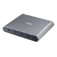 Aten 2-Port 4K DisplayPort USB-C KVM Dock Switch with Power Pass-through,