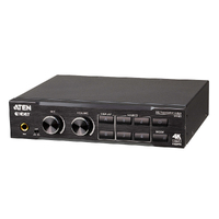 Aten 4x2 True 4K Presentation Matrix Switch with Audio de-embedding, scaling, DSP, HDMI and VGA input with 1 HDMI output, HDBaseT-Lite input and outpu
