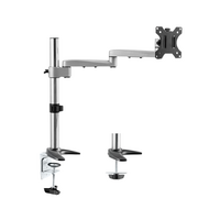 Astrotek Monitor Stand Desk Mount 44cm Arm for Single LCD Display 21.5" 22" 23.6" 24" 27" 8kg 30 Tilt 180 Swivel 360 Rotate VESA 75x75 100x100