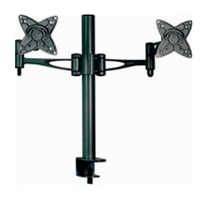 Astrotek Dual Monitor Arm Desk Mount Height Adjustable Stand for 2x LCD Display 23.8' 24' 27' 8kg 30° Tilt 180° Swivel 360° Pivot VESA 75x75 100x100