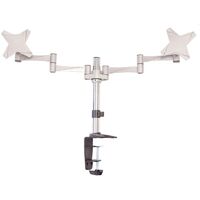 Astrotek Dual Monitor Arm Desk Mount Stand 43cm for 2 LCD Displays 21.5' 22' 23.6' 24' 27' 8kg 30 Tilt 180 Swivel 360 Rotate VESA 75x75 100x100