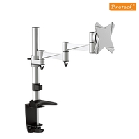Brateck Single Monitor Flexi legant aluminium LCD VESA desk Arm Mount Up to 27', weight Capacity 8kg VESA 75x75/100x100 (LS)