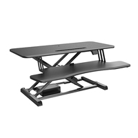 Brateck Electric Sit Stand Desk Converter (950x615x156~480mm) with Keyboard Tray Deck (Standard Surface) Worksurface Up to 20kg