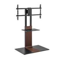 Brateck Heavy-Duty Modern TV Floor Stand With Equipment Shelf For most 45'-90 TVs( Walnut colour)