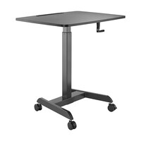 Brateck Manual Height Adjustable Workstation with casters  - Black