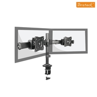 Brateck Dual Monitor Arm with Desk Clamp VESA 75/100mm Fit Most 13'-27' Monitors Up to 8kg per screen