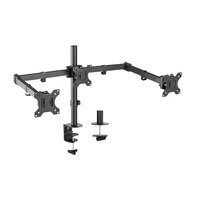 Brateck Triple Screens Economical Double Joint Articulating Steel Monitor Arms, Extended Arms & Free Rotated Double Joint,Fit Most 13'-27' Up to 7kg.