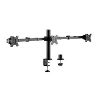 Brateck Triple Monitors Affordable Steel Articulating Monitor Arm Fit Most 17'-27' Monitors Up to 7kg per screen VESA 75x75/100x100